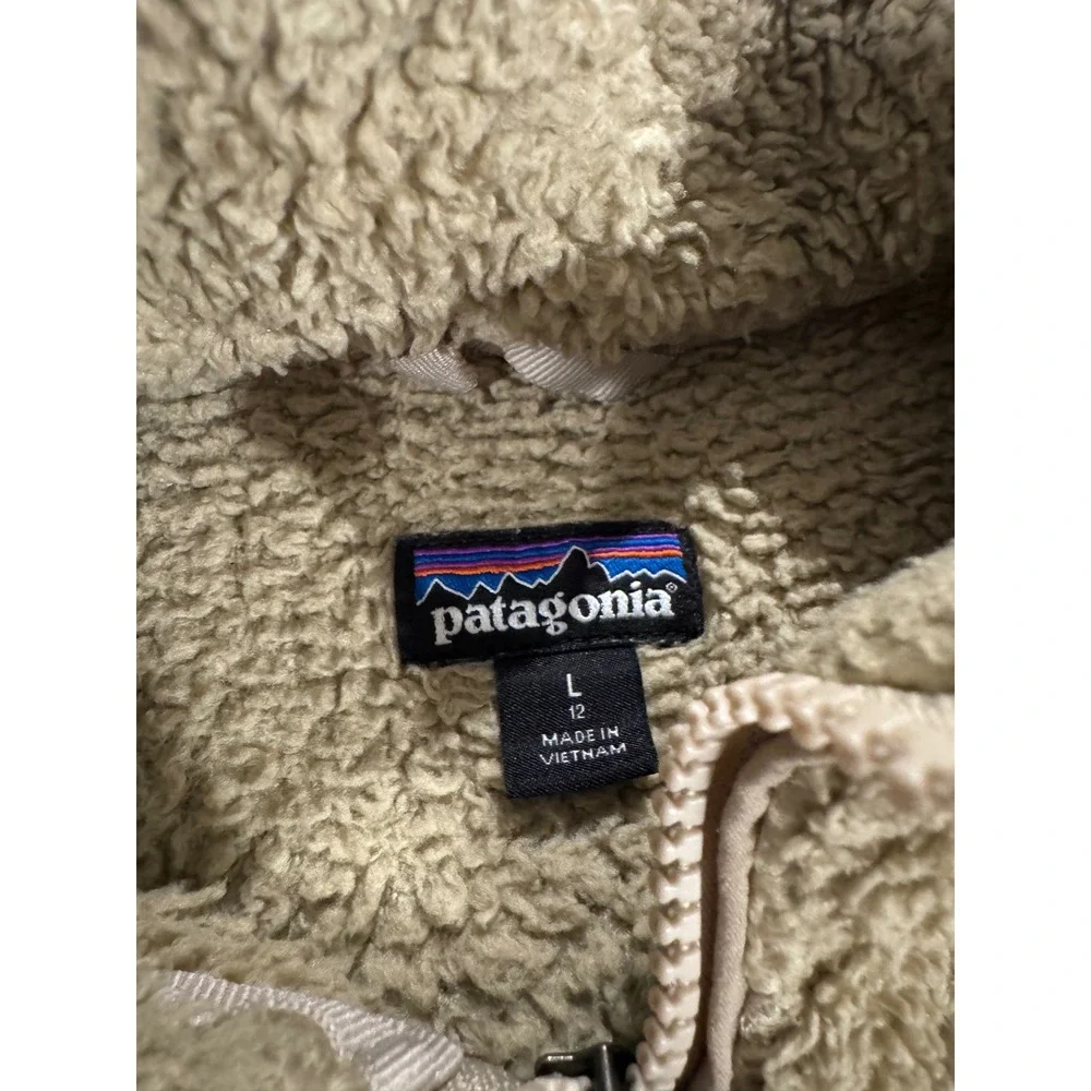Patagonia Kids Los Gatos 1/4 Zip Fleece Pullover Tan Khaki Size‎ Large 12